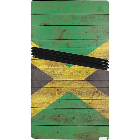 Jamaican Flag Dark Wood PS5 Pro Console Skin